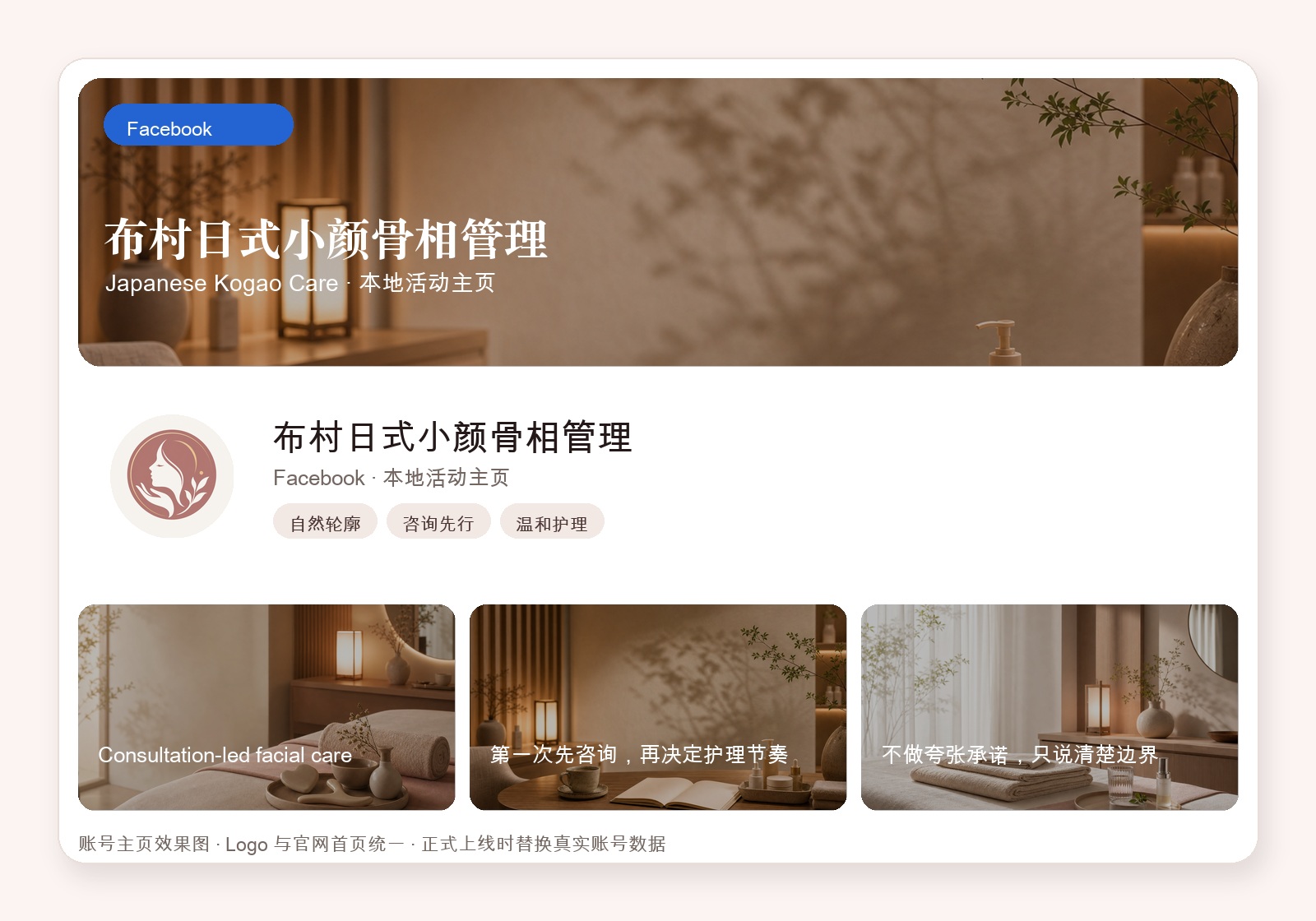 Facebook 主页效果图